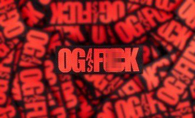 Original Gentlemen OG AS F*** Paintball Headband Sandana Tag Black & Red