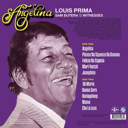 Louis Prima - Angelina [Used Very Good Vinyl LP] Colored Vinyl, Green, Red, Whit - Image 2 of 3