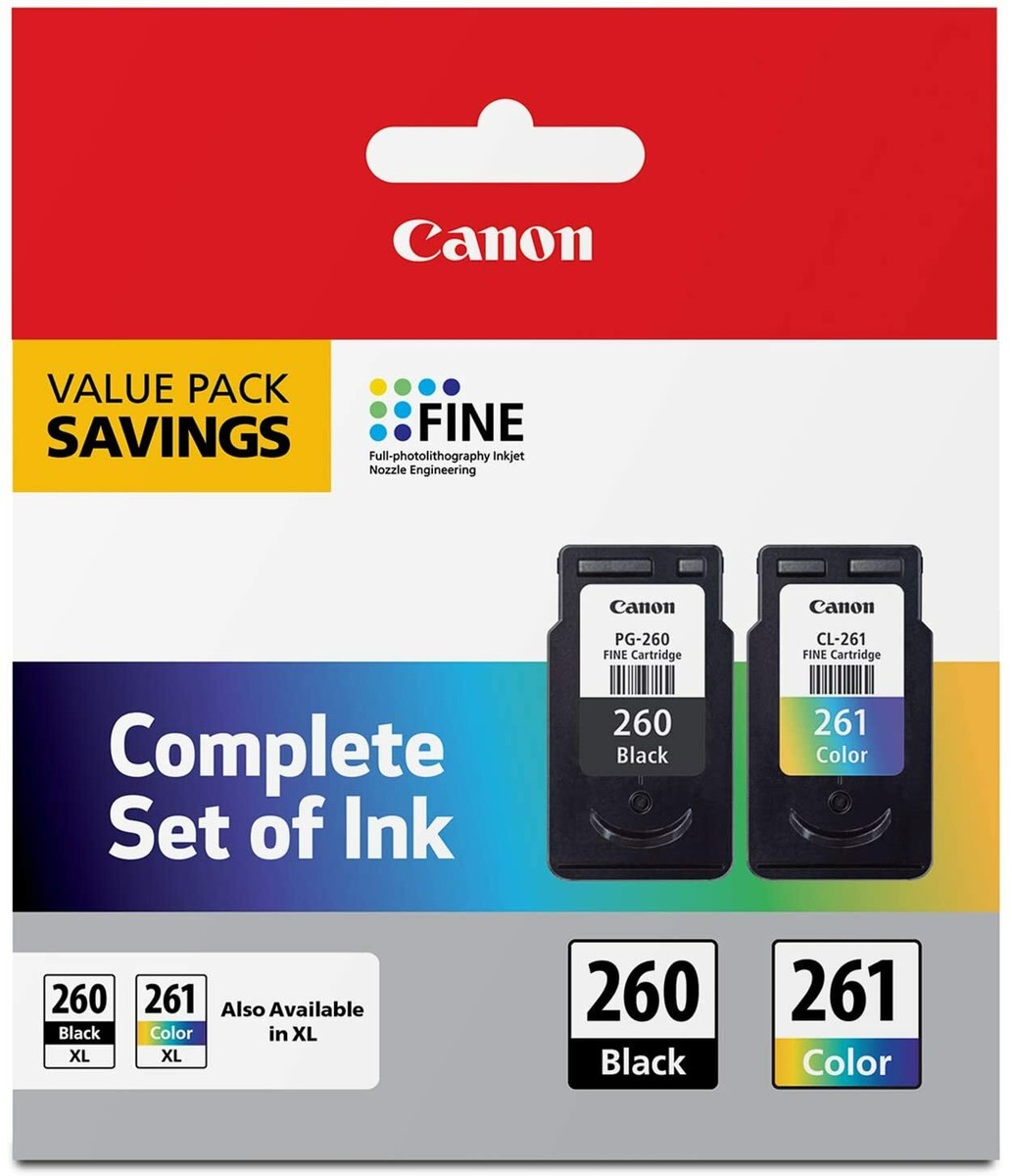 Original Canon PG 260 CL 261 black color ink Cartridges 260XL