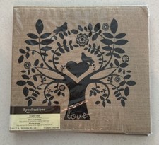 RECOLLECTIONS Photo Memory Scrapbook Album 12x12 Burlap Family Tree Love