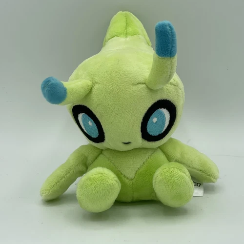 Pokemon Celebi 2016 Pokemon Center 5” Poke Doll Plush Toy Green Sitting
