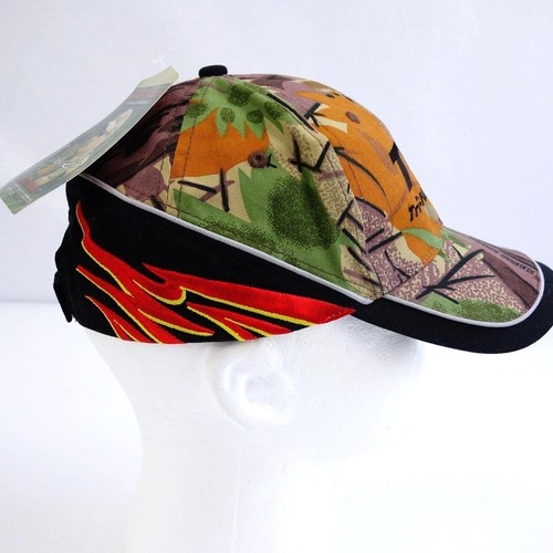 Boggy Creek TNi Embroidered Flames Strapback Camo Baseball Cap Hat - Picture 2 of 9