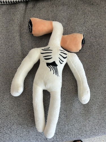 Double Siren Head Plush Doll Light Beige Stuffed Monster 15” Scary