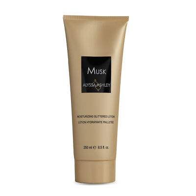 Musk Mousturizing Glittered Lotion by Alyssa Ashley for Unisex - 8.5 oz Lotion