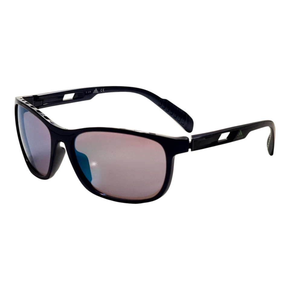 阿迪达斯男式 62 毫米哑光蓝色太阳镜 SP0014-91Q-62