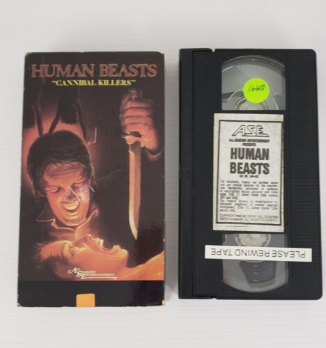 Human Beasts Cannibal Killers - VHS Horror Video - 1986 Tested - Picture 1 of 9