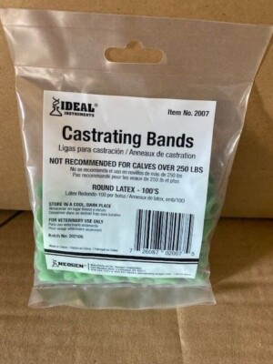 Neogen Green Latex Castrating Bands 100 Count 726087020075 for 
