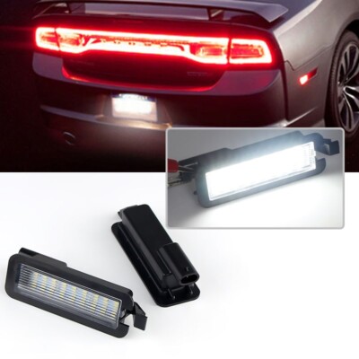 2x White 6000K 18-SMD LED License Plate Lights Lamp For 2015-2020 Chrysler 300