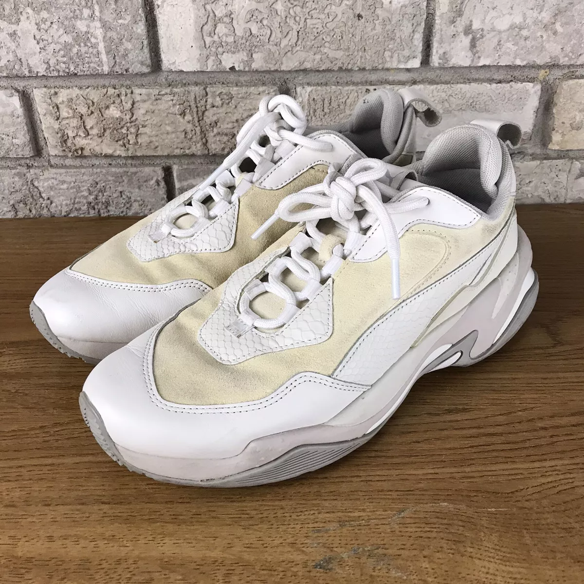 su filtrar Cabina Puma Thunder Desert Bright White Cream Mens Size 9 Model 367997 03 Shoe |  eBay