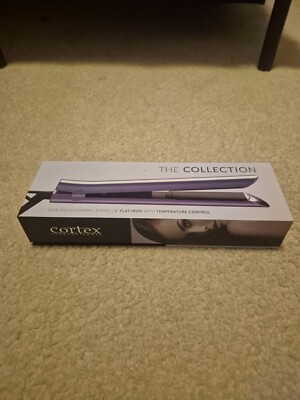 Cortex Flat Iron / Hair Styler 1'' Solid Ceramic Plates-  Purple, 140°- 450°F
