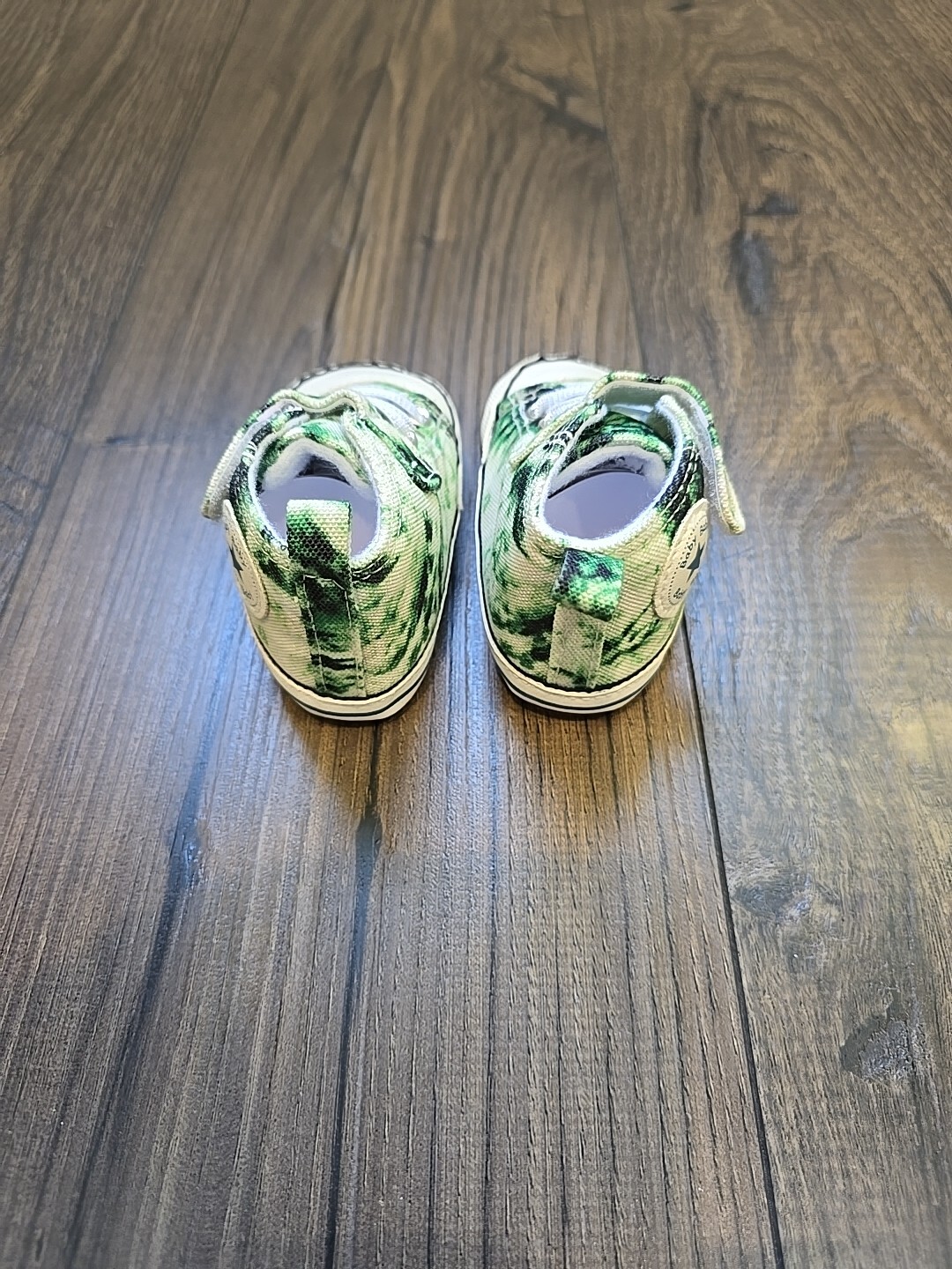 PONY Scarpe culla bambino suola morbida taglia 1 bianco verde sneakers tinta unita