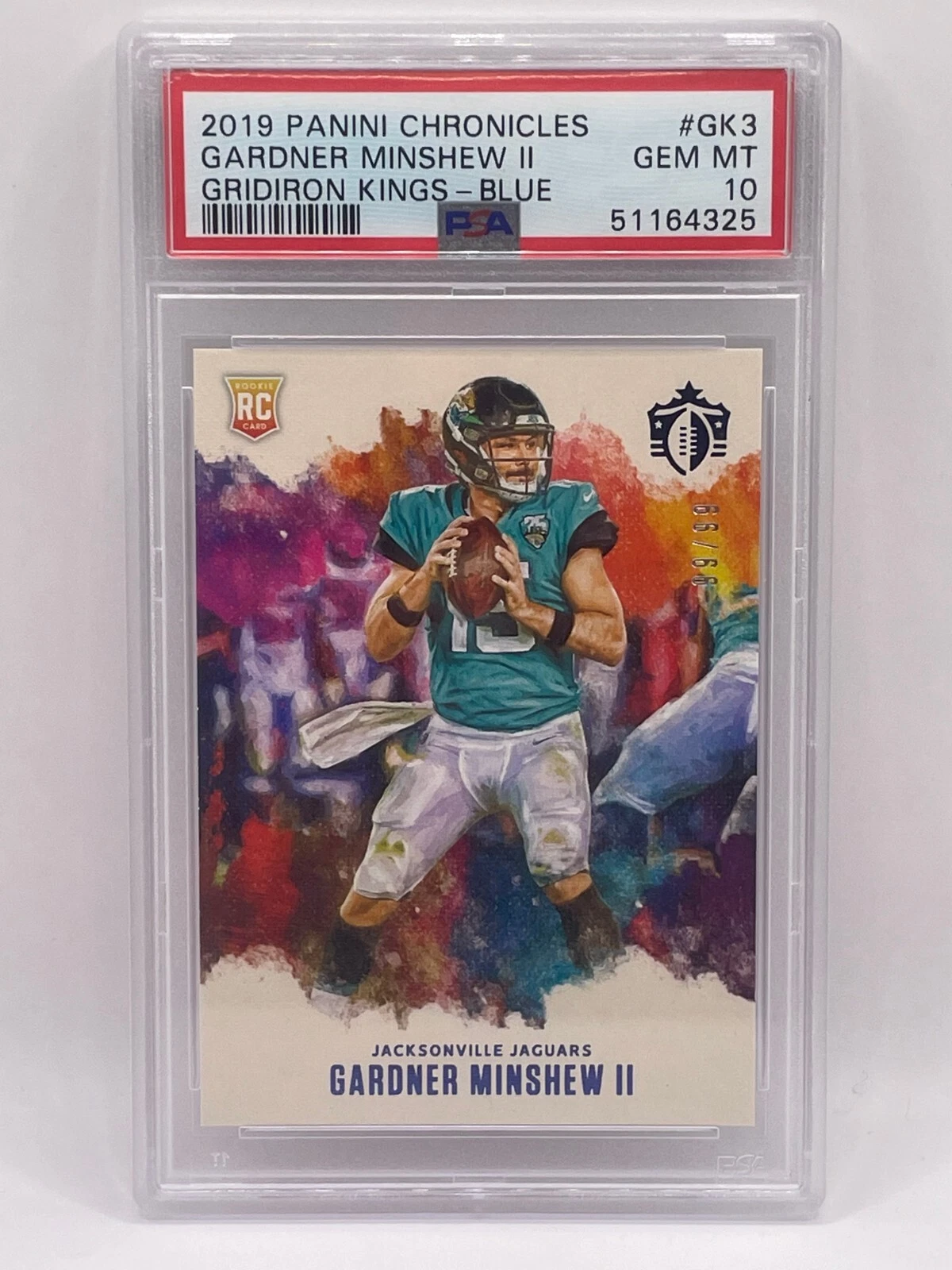 Gardner Minshew II Panini Chronicles Gridiron Kings #GK3 Blue