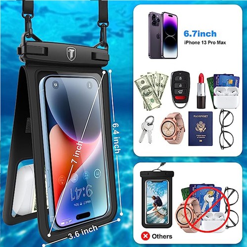 Double Detachable Waterproof Phone Pouch Dry Bag Case Cover for iPhone/Samsung - Picture 32 of 51