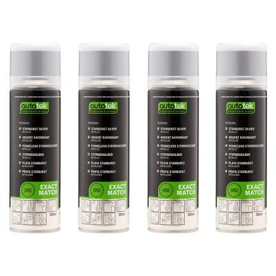 Autotek Nissan Starburst Silver schnelltrocknender Aerosol-Sprühlack 300 ml x4