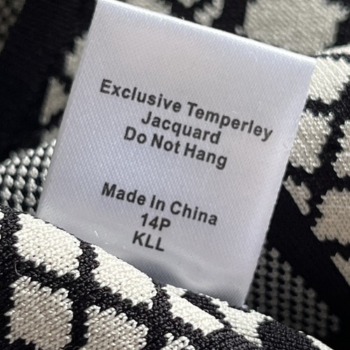 Temperley London Dress Size Large Black White Jacquard Knit Patterned Statement - Picture 11 of 11