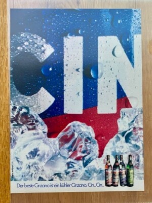 Der beste Cinzano ist ein kühler Cinzano Cin Cin 1981 Vintage Ad Werbung Reklame