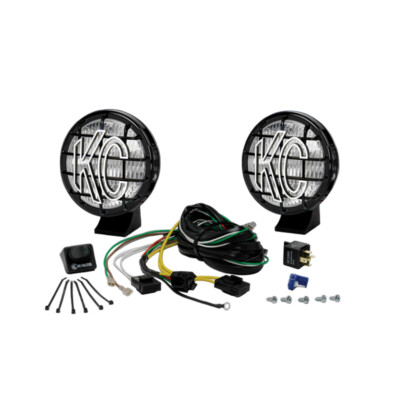 KC HiLiTES 5'' Apollo Pro Halogen Light 55w Fog Beam 2 Light System - Black
