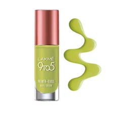 LAKME 9 TO 5 PRIMER + GLOSS NAIL COLOR | Long Lasting | Intense Color | 6ml