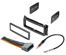 DODGE JEEP CAR STEREO RADIO DASH KIT MOUNT INSTALL + WIRING HARNESS & ANTENNA !!