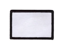 Blank White DIY Printable Morale Patch fits VELCRO® BRAND Hook Fastener