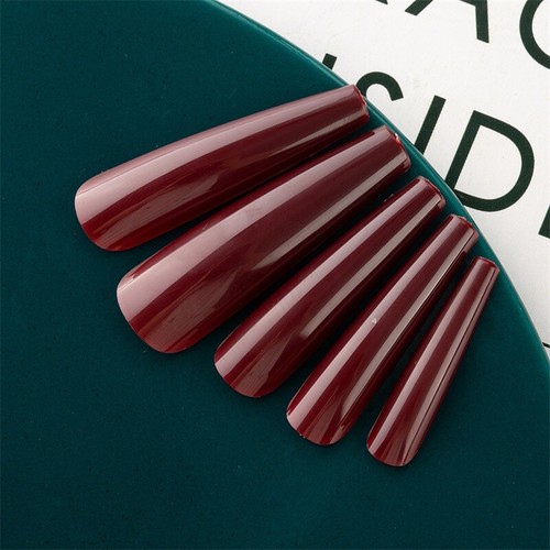 XXXL 24PCS Press On Nails Long Coffin False Nails Star Shiny Ballerina Fake Nail - Picture 31 of 33