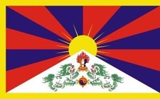 Los 10 X Aufkleber Papier Flagge Tibet Tibeti...