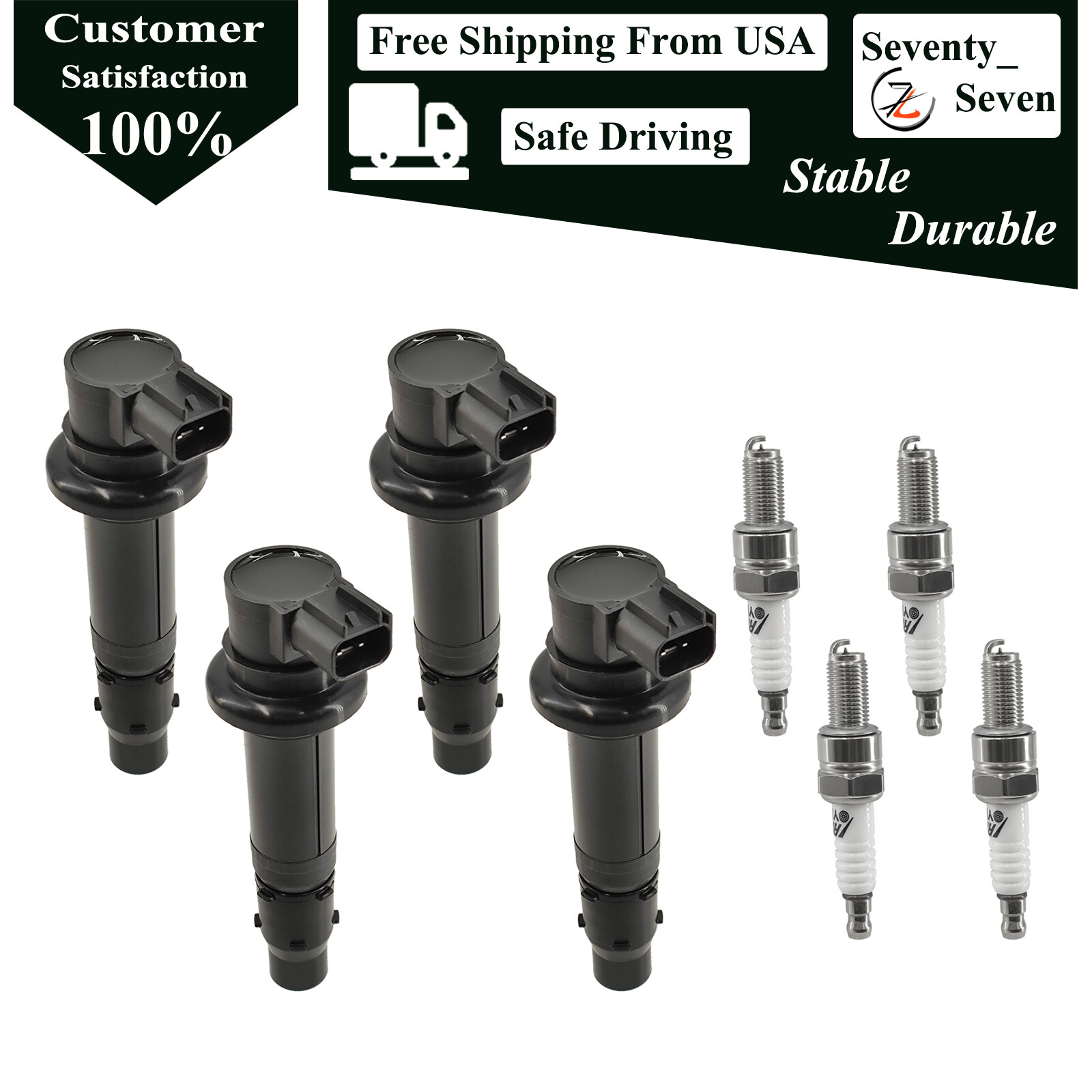 Ignition Coil Kit For Yamaha YZF R1 2002-2006 94700-00407 4pcs