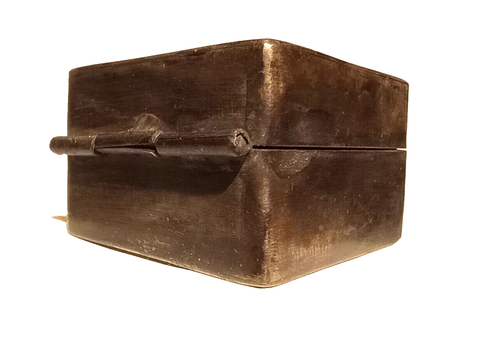 Chinese storage box in Paktong or White Brass - Picture 3 of 19