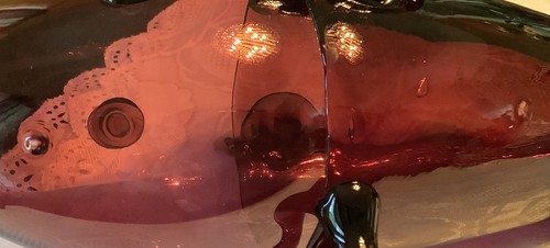 Large Amethyst hand blown glass purple fish figurine or bottle - Picture 12 of 12