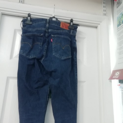 LEVI'S 721 Ladies Jeans Skinny Blue Stretch Denim SIZE W29 L36 UK H14 - Picture 7 of 10