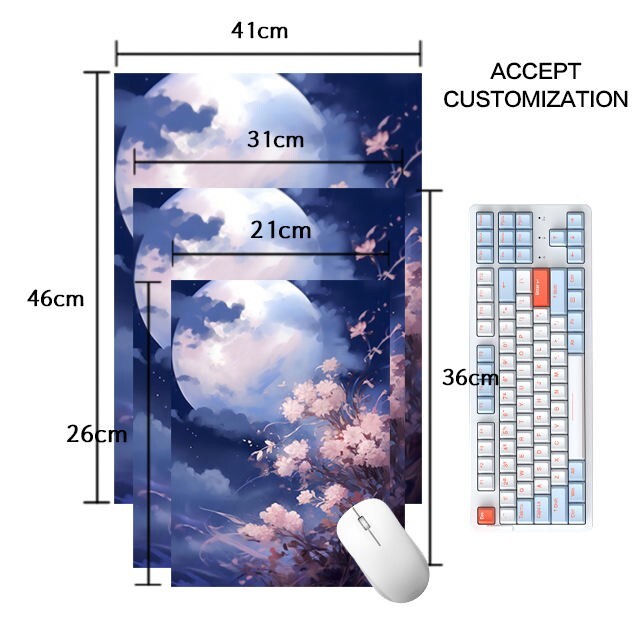 Desk Mat Mouse Pad for Mouse Factory Custom Printed Logo PVC Foam Based Hard-image