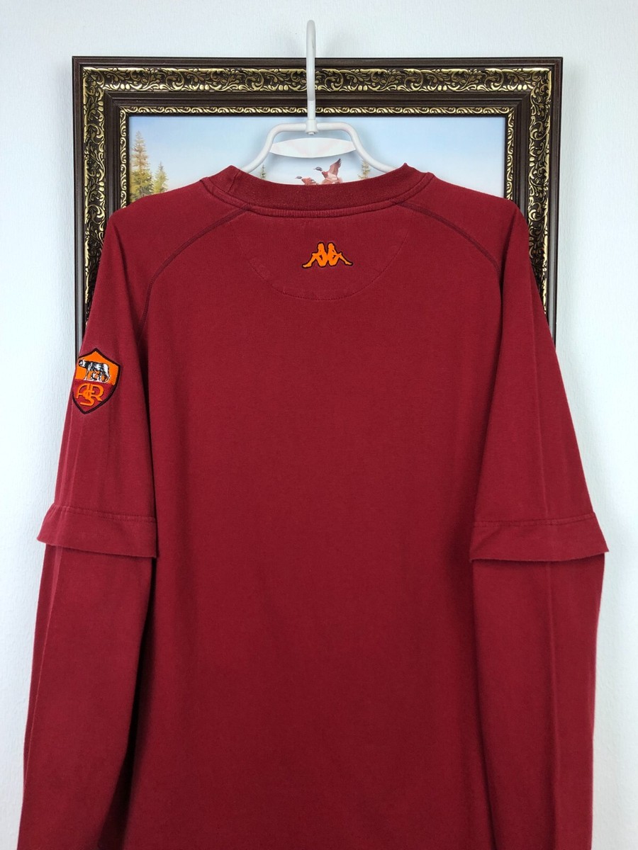 Vintage Kappa AS Roma Football Shirt Long Sleeve Soccer