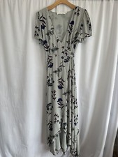 Astr The Label Hadley Maxi Wrap Dress Short Sleeve Floral Lined Size Womens SM