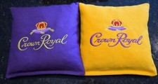 Eight Quality Cornhole Bags Crown Royal! Gold + Purple! Whole Corn or Pellets