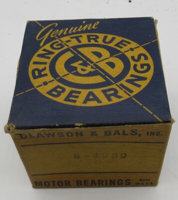 NOS Clawson & Bals engine bearing. Check your parts books for application