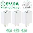 Universal Travel 5V 2A Dual Usb Ac Wall Home Charger Power Adapter Us Plug Lot