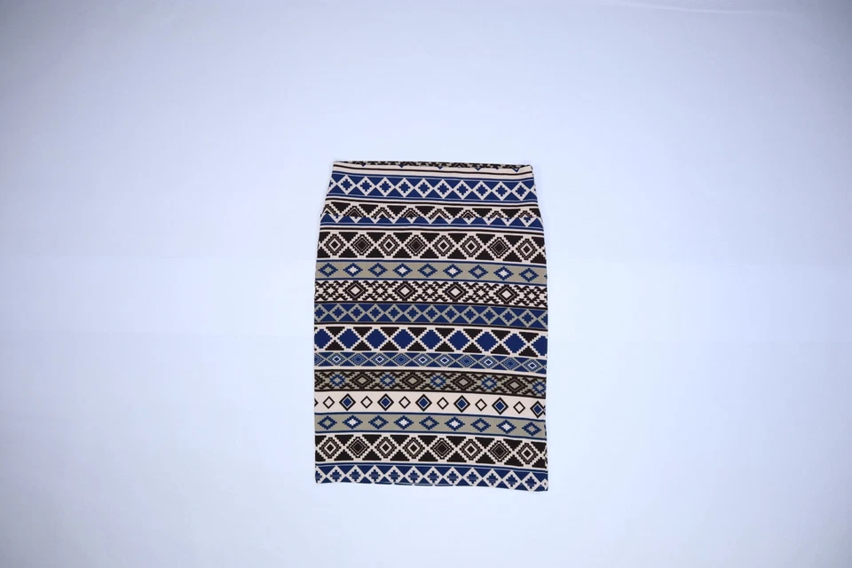 Falda Lápiz Larga Lularoe Mujer Multicolor Estampado Azteca Rayas Elastizada S Foto 3 de 4