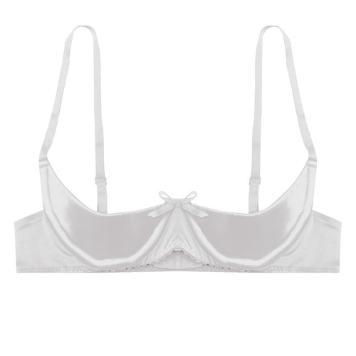 Womens Bralette Cut Out Balconette Satin Bra Nightclub Party Lingerie Teddy - 第 31/61 張圖片