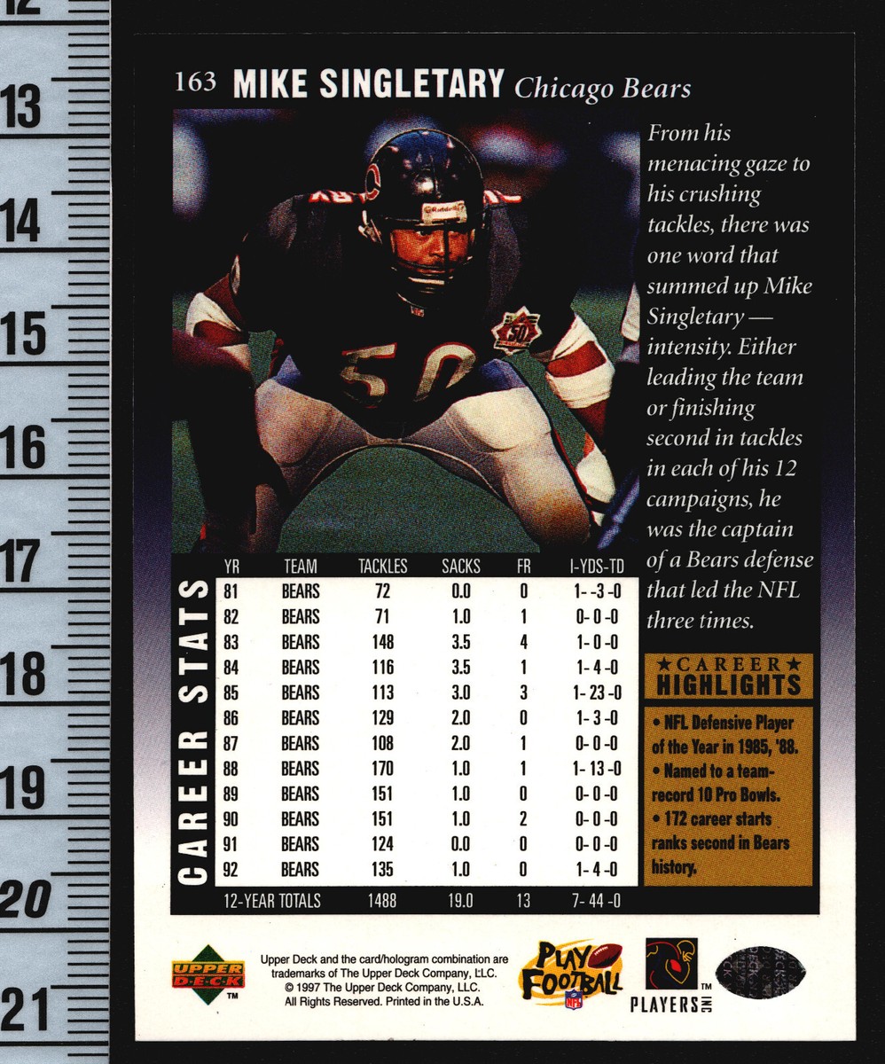バ*ル様 SPORTS HEROES 1/1NFL mike singletar Mike Singletary