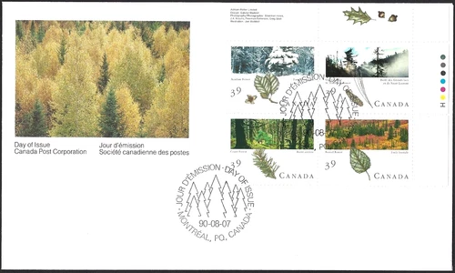 🍁Canada  #1286a URpb    "MAJESTIC FOREST"     Brand New  1990 First Day Cover