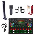 Podcast Equipment Bundle Aluminum Shell 48V Condenser Microphone Kit Dj Mixer Us