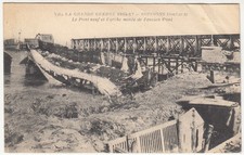 CPA GUERRE 14-18 WW1 SOISSONS 1343 pont neuf et arche minée de l'ancien pont éc.
