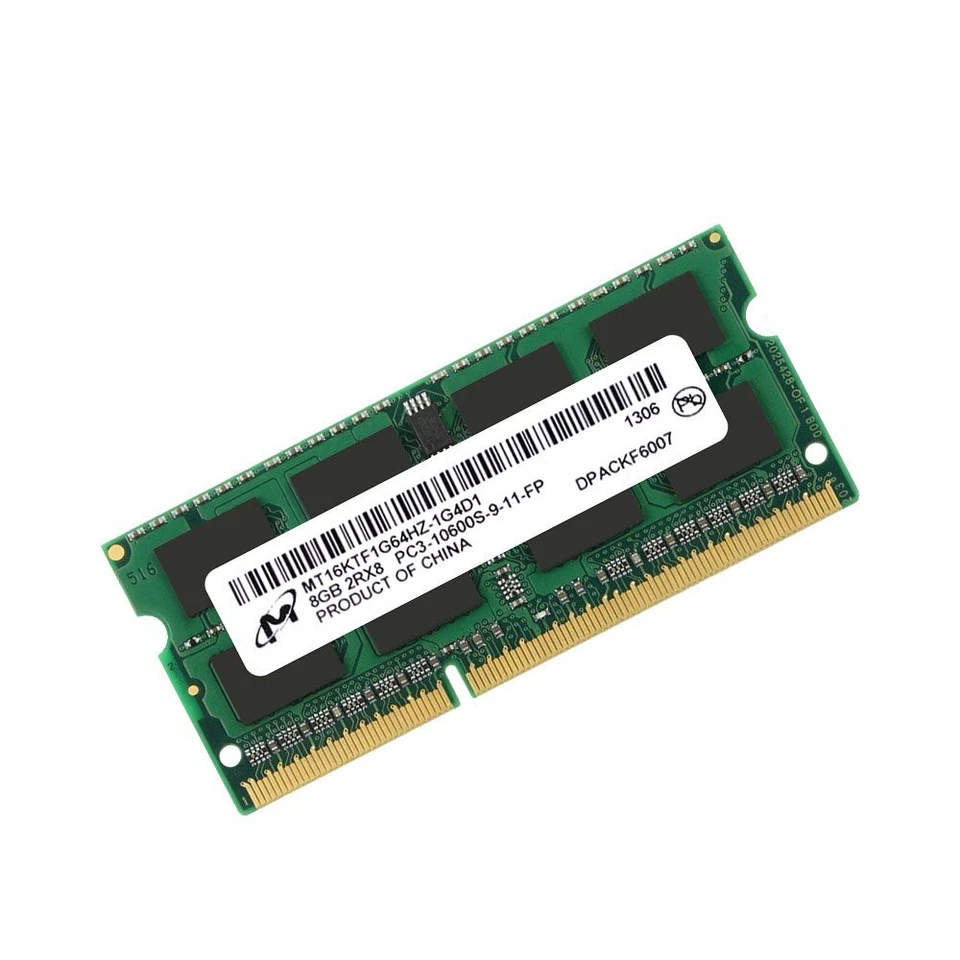 Micron 8GB 4GB 2GB 2Rx8 PC3-10600S DDR3 1333MHz 204Pin SODIMM Laptop Memory UK - Image 4 of 4