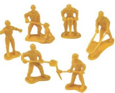 12 Stück - Bauarbeiter Figuren - Bauparty Gastgeschenke