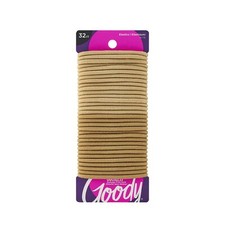 32-Count 4mm Ouchless Elastic Hair Ties Blonde Slideproof Ponytail Holder
