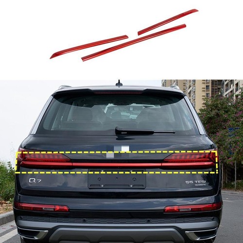 For AUDI Q7 SQ7 2020-2023 Rear Trunk Box Tail Gate Deocr Cover Trim Red Steel - Picture 1 of 6