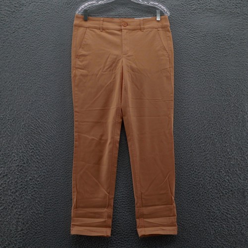 Loft Womens Girlfriend Straight Chino Pants 6 Peach Mid Rise Stretch Twill NEW