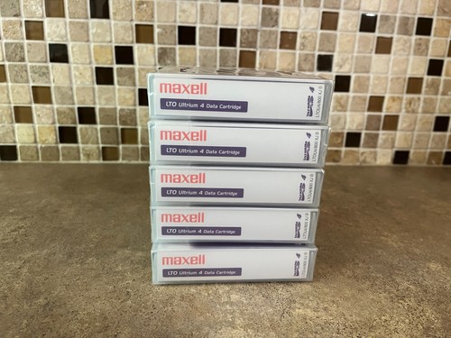 MAXELL LTO4 TAPE 183906 5 PCK ULTRIUM 800GB 1.6TB DATA STORAGE CARTRIDGE ULAT-11 - Picture 3 of 4