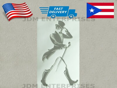 JOHNNY WALKER 3D GEL STICKER - CALCOMANIA GEL - PEGATINA GEL - LIGHT GRAY COLOR
