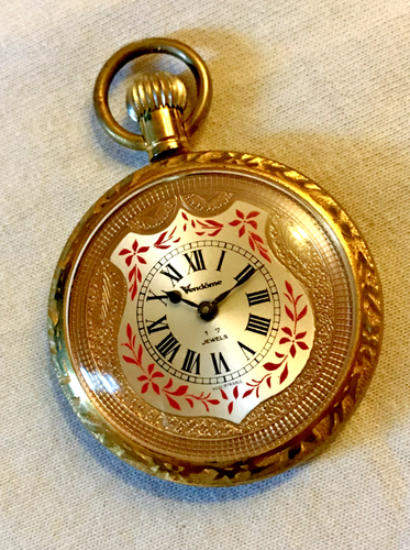 Vendome pocket watch 17 jewels runs tells good time excellent condition - Picture 3 of 11